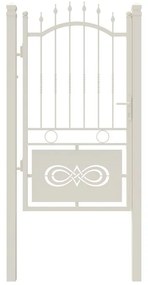 Cancello in acciaio, apertura centrale, L 104.5 x 189.5 cm, di colore bianco