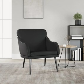 Poltrona Nera 63x76x80 Cm Similpelle /