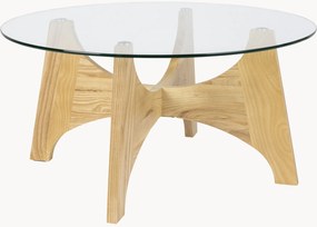 Tavolino rotondo da salotto in legno di frassino Kobe