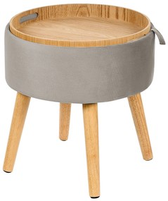 Pouf contenitore velluto grigio NEELY Beliani