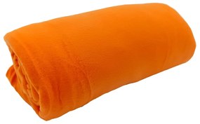 Coperta arancione in vello 150x200 cm Plain – JAHU collections