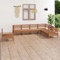 Set Salotto da Giardino 7 pz in Legno Massello di Pino Miele 3083037