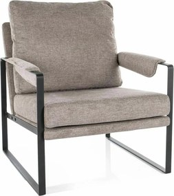 Poltrona Focus Brego – beige / nero opaco