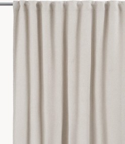 Set di 2 tende in bouclé opache con multibanda Gina, larg. 140 cm