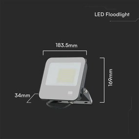 Riflettore LED SAMSUNG CHIP LED/50W/230V 4000K IP65 nero