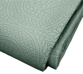 Set con copriletto e federa verde in microfibra 220x240 cm Romane – douceur d'intérieur