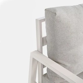 Salotto da esterno in alluminio 4 posti Avorio Bizzotto Lorillard New