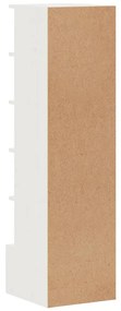 Scarpiera Bianca 28x30x104 cm Legno Massello di Pino