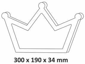 Applique LED per bambini LED/2xAA corona rosa