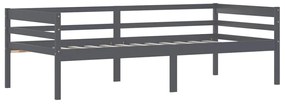 Giroletto grigio scuro in legno massello di pino 90x200 cm