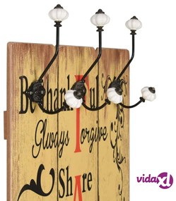 vidaXL Appendiabiti da Parete con 6 Ganci FAMILY 120x40 cm
