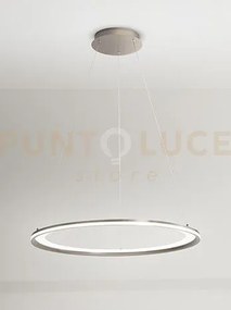 Sospensione in alluminio colore grigio edge biemissione led 98w 300...