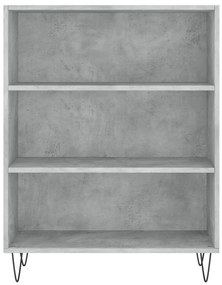 Libreria grigio cemento 69,5x32,5x90 cm in legno multistrato