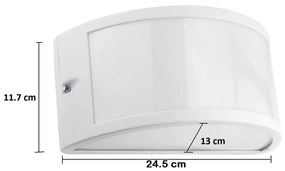 Applique Moon Design - E27 Bianca Curva per Esterni IP65