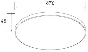 Zuma Line WM-C7300-S-G - Plafoniera da soffitto VERI LED, 32W, 230V, Ø 37 cm, dorata