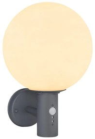 Applique industriale da esterno Sfera nero con sensore di movimento dimmerabile GLOBO IP44