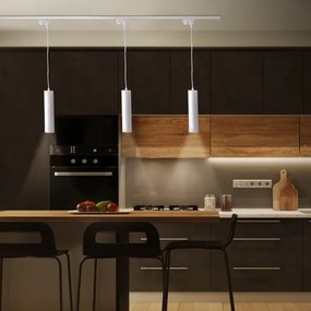 Lampadario su filo per sistema a binario MARIBEL 3xGU10/10W/230V + 1 m rotaia sistema