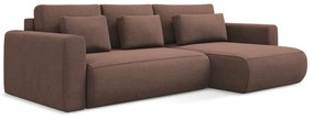 Divano angolare rosa allungabile/con contenitore (con penisola a destra/con chaise lounge) Kapua – Makamii