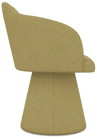 Sedia da pranzo color senape in imbottito Kanoa – Makamii