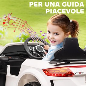 Macchina Elettrica per Bambini 12V con Licenza Audi TT Bianco...