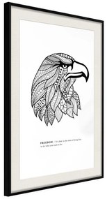 Poster  Symbol of Freedom  Cornice Quadri Cornice nera con pass-partout, Larghezza x Altezza Home decor 20x30