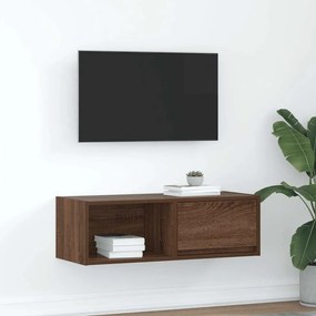 Mobile Porta Tv Rovere Marrone 80x31x25,5 Cm Legno Multistrato /
