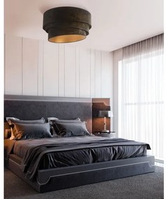 Duolla - Plafoniera DEVON 1xE27/40W/230V diametro 45 cm nero/oro