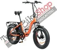 Bicicletta Elettrica Pieghevole Z-Tech ZT-89-AW Folding Etna 250W 36V 13Ah con Display colore Arancione