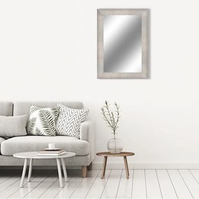 Specchio Toora rettangolare in legno bianco 68 x 88 cm