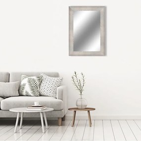 Specchio Toora rettangolare in legno bianco 98 x 138 cm