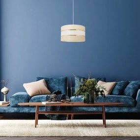 Lampadario a sospensione con filo HELEN 1xE27/15W/230V diametro 35 cm color crema/oro