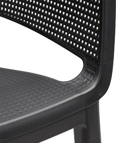 Sedie Da Esterno In Resina Design Moderno Con Braccioli Elisa Keter Grafite 4 Pezzi