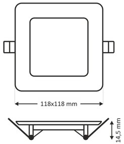 Lampada LED da incasso SQUARE LED/6W/230V 6500K 11,8x11,8 cm bianco