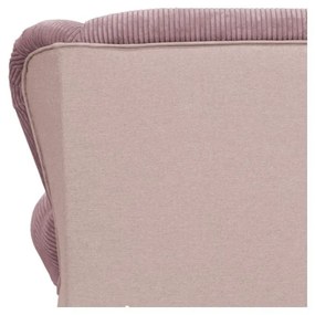 Chaise longue rosa con rivestimento in velluto a coste Lord – Ropez