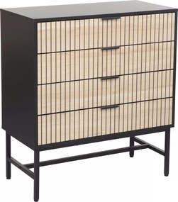 Comò Mago K2 in rovere e metallo nero – 80x40x90 cm