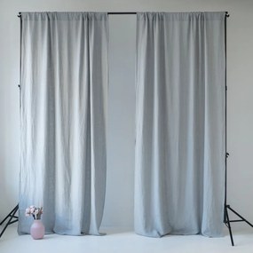 Tenda in lino grigio con tunnel Night Time, 275 x 140 cm Light Grey - Linen Tales