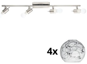 Eglo - Faretto LED MY CHOICE 4xE14/4W/230V cromo/bianco/nero