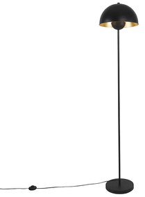 Lampada da terra industriale nera oro 160 cm - MAGNAX