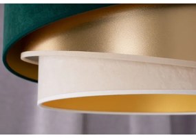 Duolla - Lampadario a plafone KOBO 1xE27/15W/230V diametro 45 cm verde/oro/color crema