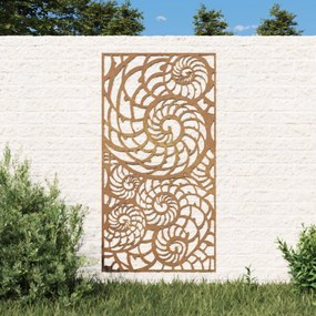 Decorazione Muro Da Giardino 105x55cm Conchiglia Acciaio Corten /