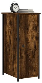 Comodino rovere fumo 32x42x80 cm in legno multistrato