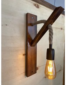 Lampada da parete AHSAP 1x E27/40W/230V, pino/noce