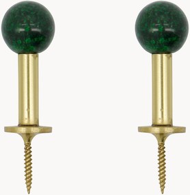 Set di 2 ganci da parete in metallo fatti a mano Ball