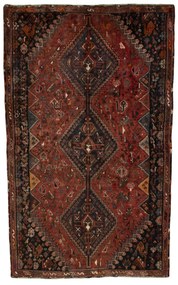 Shiraz Tappeto 140 x 240 Rosso (Iran) Annodato A Mano