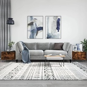 Tavolini Salotto 2 Pz Rovere Fumo 50x50x40cm Legno Multistrato /
