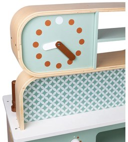 Cucina in legno per bambini double-face con lavatrice - Reverso