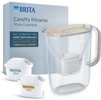 Set caraffa filtrante Brita Style Essential beige 2 filtri