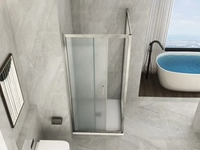 Box Doccia Cristallo 6mm 2 lati uno fisso ed uno scorrevole laterale opaco reversibile 60x150xh190 cm