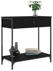 Tavolino consolle nero 75x34,5x75 cm in legno multistrato