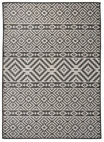 Tappeto Da Esterni A Tessitura Piatta 200x280 Cm Strisce Nere /